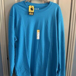 Carhartt Loose Fit Long Sleeve Logo Heavyweight Graphic T Shirt Size M NWT